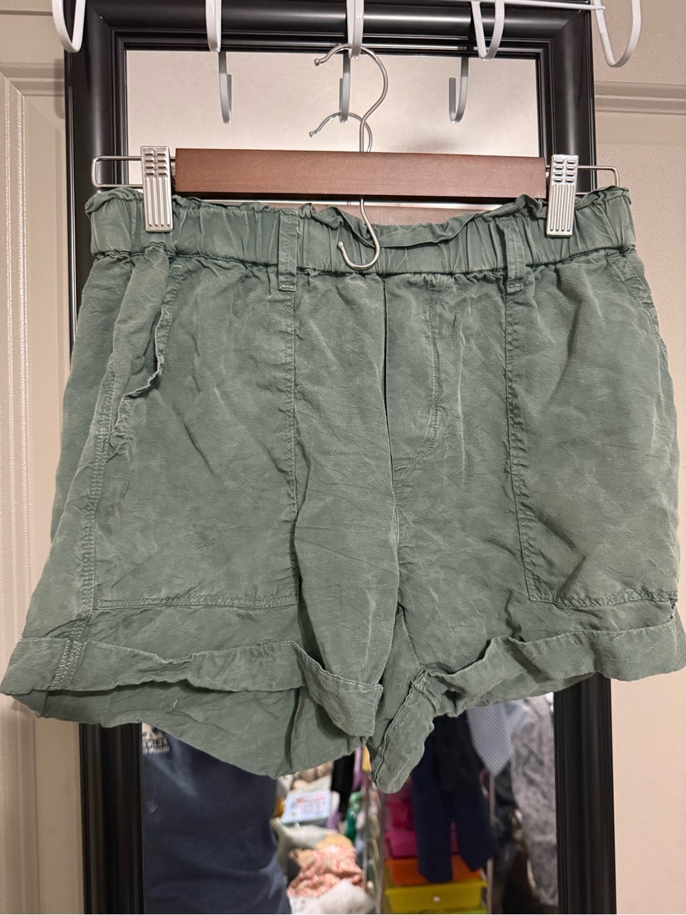 aerie xs Casual Olive Green Women's Elastic-Waist Shorts